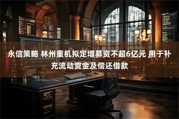 永信策略 林州重机拟定增募资不超6亿元 用于补充流动资金及偿还借款