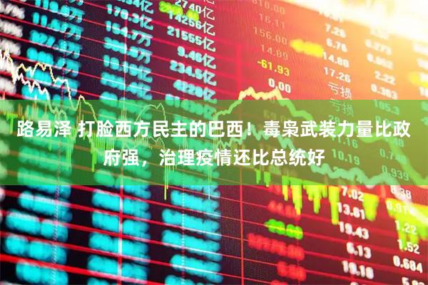 路易泽 打脸西方民主的巴西！毒枭武装力量比政府强，治理疫情还比总统好